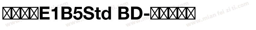 文鼎明體E1B5Std BD字体转换